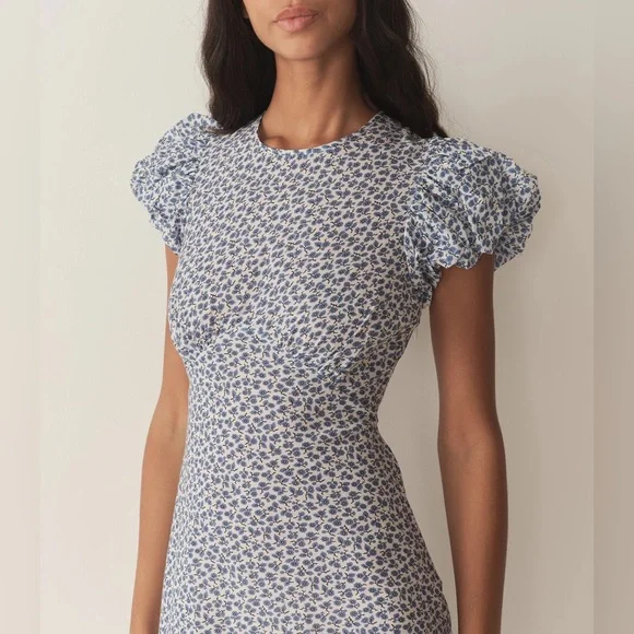 NWT Doen Romina Dress in Cornflower Hillside Bloom - Picture 3 of 11